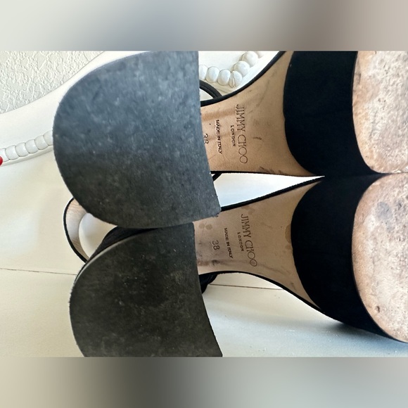 Jimmy Choo Women's Black Jax 115 Suede Platform Sandals 38 - Picture 5 of 8